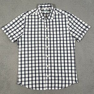 Kenzo Paris Shirt Mens L Black White Plaid Short Sleeve Streetwear Luxury Design